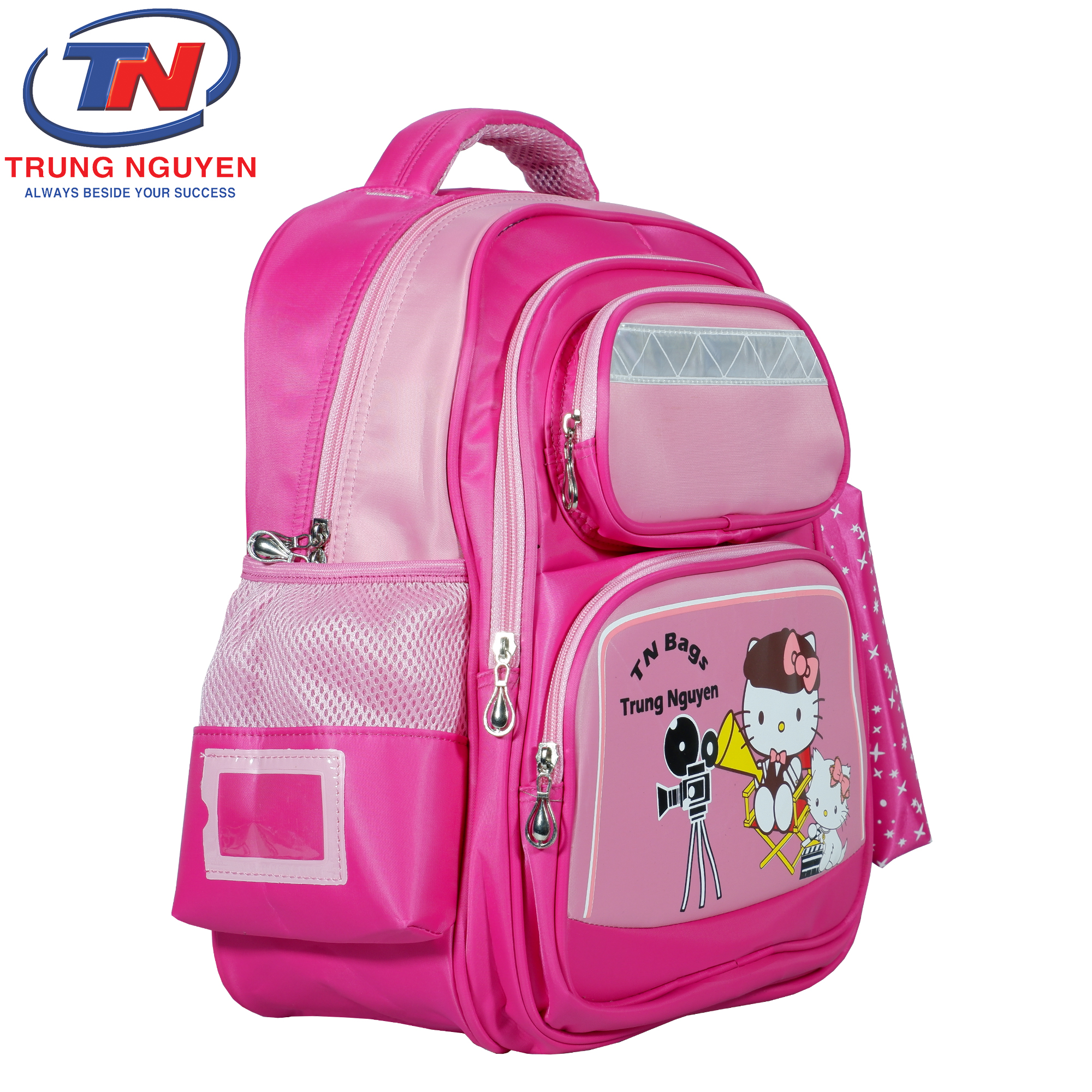 mặt bên ba lô túi xách học sinh TN Bags
